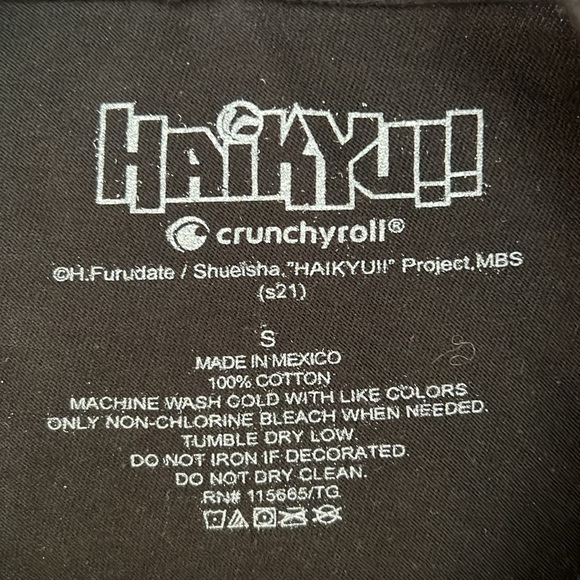 Haikyu!! Anime Volleyball To The Top T-Shirt Black Cotton Tobio Kageyama Small - Picture 6 of 8